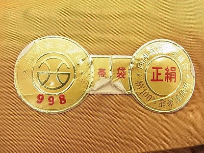 平和屋着物■西陣 六通柄袋帯 風景文 金糸 逸品 n-hv1489