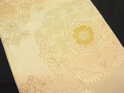 平和屋着物■六通柄袋帯 正倉院花文 金糸 逸品 n-hv1493