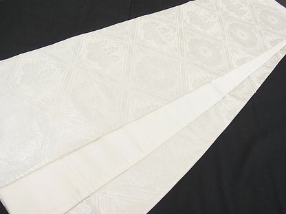 平和屋着物■全通柄袋帯 菱天井吉祥文 銀糸 逸品 n-hv1517