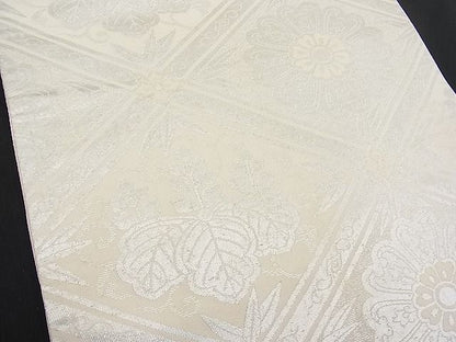 平和屋着物■全通柄袋帯 菱天井吉祥文 銀糸 逸品 n-hv1517
