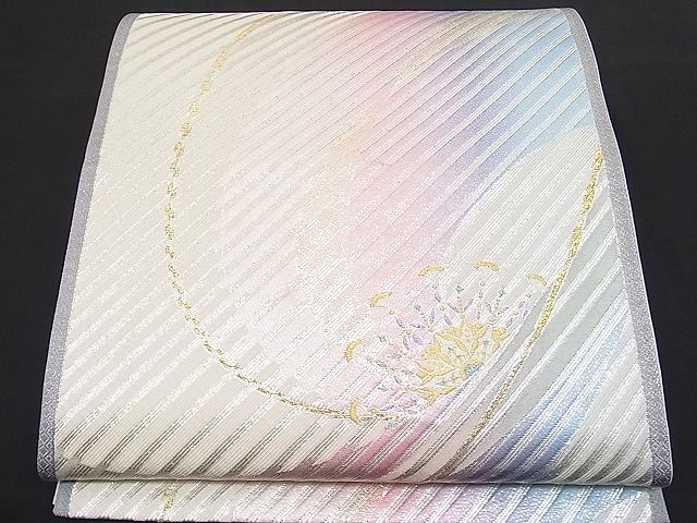 平和屋着物■六通柄袋帯 唐織 吉祥花文 金銀糸 逸品 n-hv1597