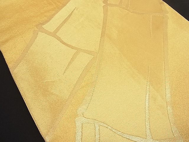 平和屋着物■六通柄袋帯 竹 金糸 逸品 n-hv1617