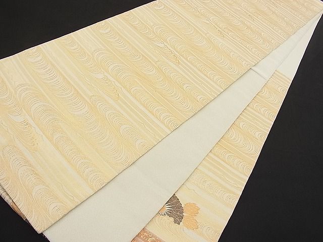 平和屋着物■六通柄袋帯 流水菊文 金糸 逸品 n-hv1625