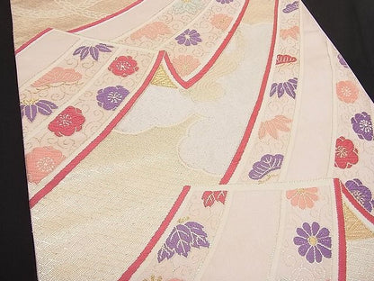 平和屋着物■六通柄袋帯 唐織 瑞雲几帳花紋 金銀糸 逸品 n-hv1630