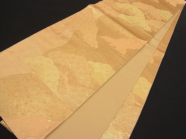 平和屋着物■六通柄袋帯 琳派壽松文 金糸 逸品 n-hv1633