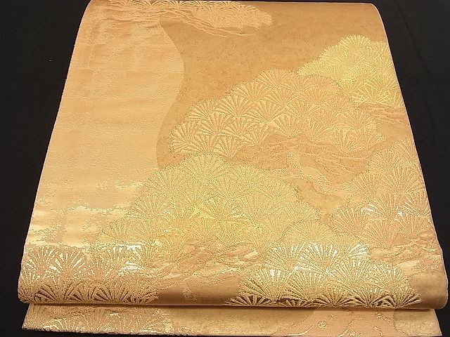 平和屋着物■六通柄袋帯 琳派壽松文 金糸 逸品 n-hv1633