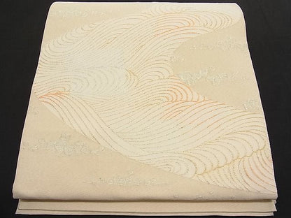 平和屋着物■西陣 太鼓柄袋帯 立波箔散らし文 金銀糸 逸品 n-hv1639