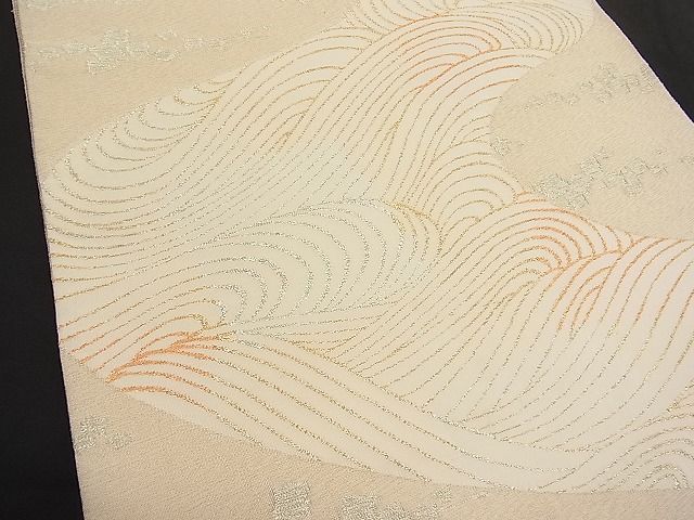 平和屋着物■西陣 太鼓柄袋帯 立波箔散らし文 金銀糸 逸品 n-hv1639
