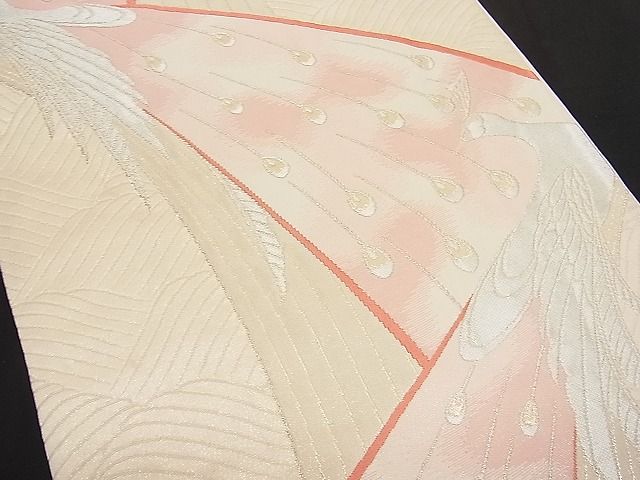 平和屋着物■六通柄袋帯 唐織 孔雀文 金銀糸 逸品 n-hv1643
