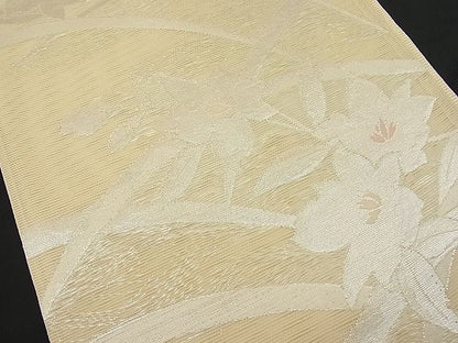 平和屋着物■夏物 六通柄袋帯 桔梗 銀糸 逸品 n-hv2140