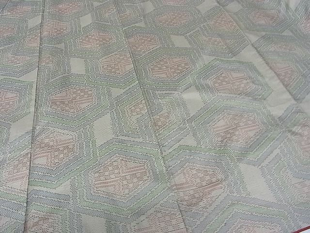 平和屋着物■上質なお召 亀甲繋ぎ 逸品 hy4926