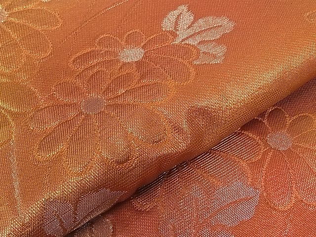 平和屋着物■六通柄袋帯 ふくれ織 菊 金糸 逸品 hy6337