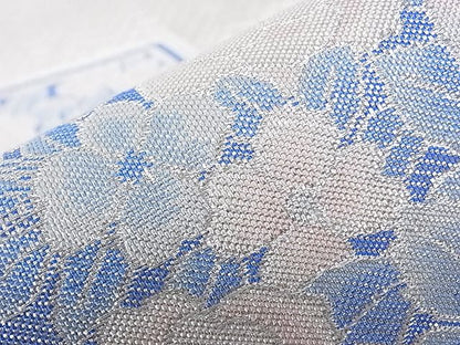 平和屋着物■佐賀錦 六通柄袋帯 亀甲花文 銀糸 逸品 hy6350