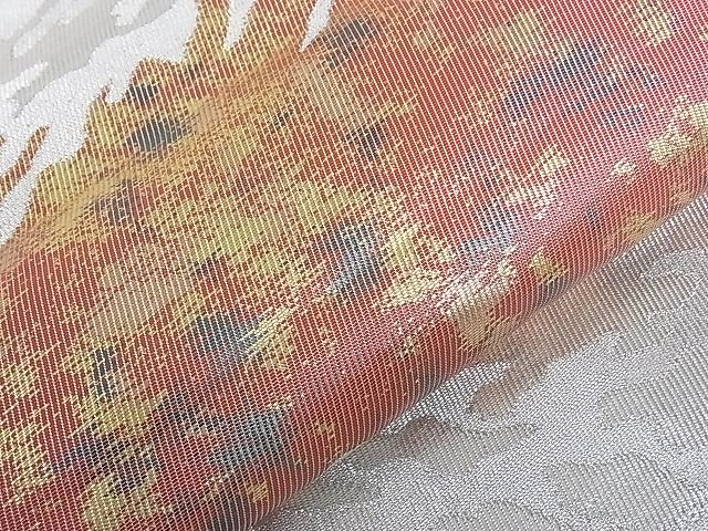 平和屋着物■六通柄袋帯 遠山風景文 金銀糸 逸品 hy6361