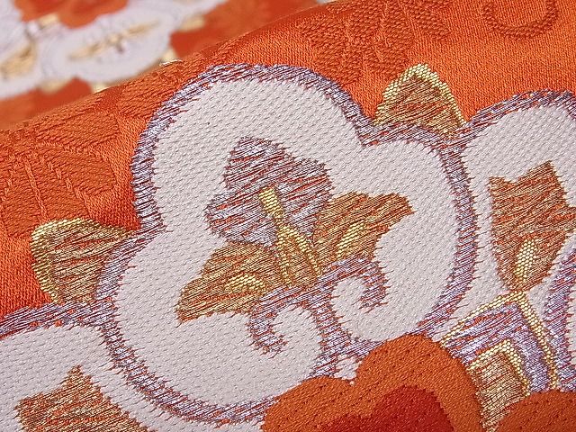 平和屋着物■六通柄袋帯 唐織 天井正倉院花文 金銀糸 逸品 hy6364
