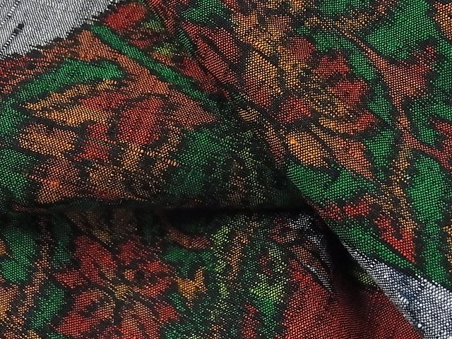 平和屋着物■上質な紬 切嵌花唐草文 逸品 hy6475