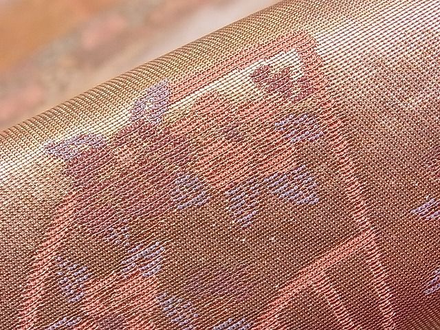 平和屋着物■六通柄袋帯 扇面花唐草文 金銀糸 逸品 hy6579