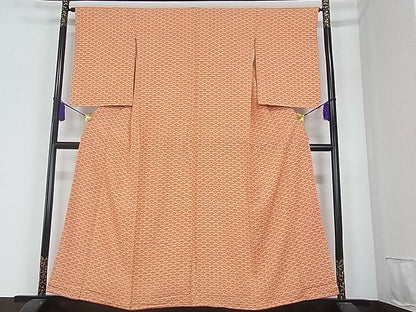 平和屋着物■付下げ　扇面青海波　逸品　hy6760