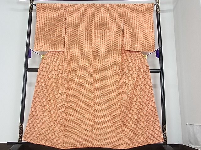 平和屋着物■付下げ　扇面青海波　逸品　hy6760