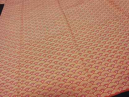 平和屋着物■付下げ　扇面青海波　逸品　hy6760
