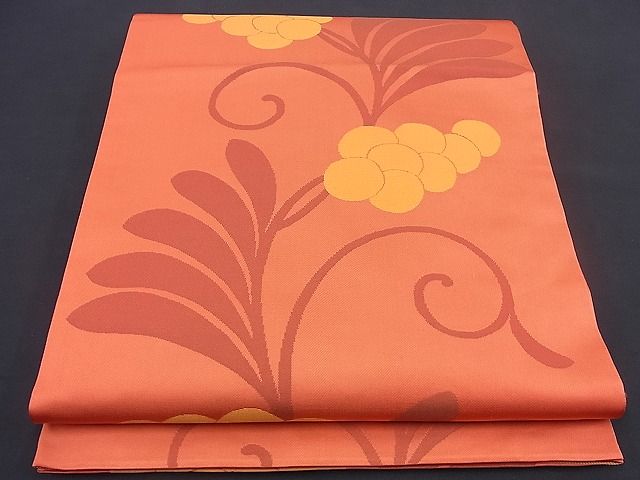 平和屋着物■六通柄袋帯 成り物 金糸 逸品 n-hz0011