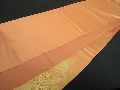 平和屋着物■太鼓柄袋帯 駒刺繍 枝菊 金彩 逸品 ic3794