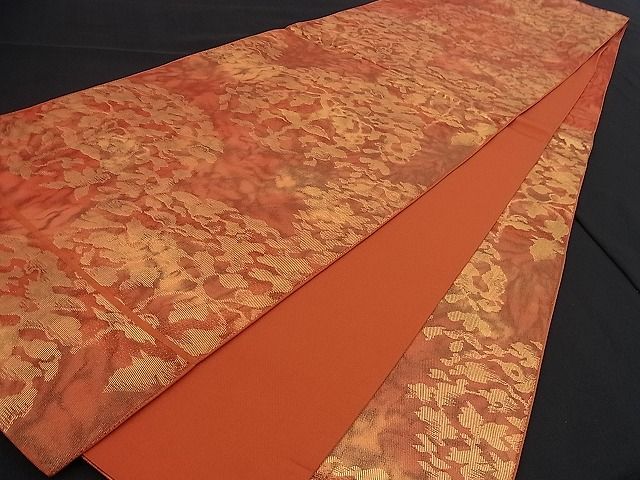 平和屋着物■六通柄袋帯 更紗樹林文 金糸 逸品 n-if1042