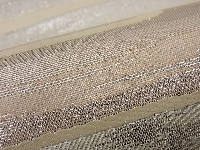 平和屋着物■六通柄袋帯 唐織 エ霞文 銀糸 逸品 n-if1050