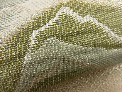 平和屋着物■六通柄袋帯 ふくれ織 遠山文 金糸 逸品 n-if1088