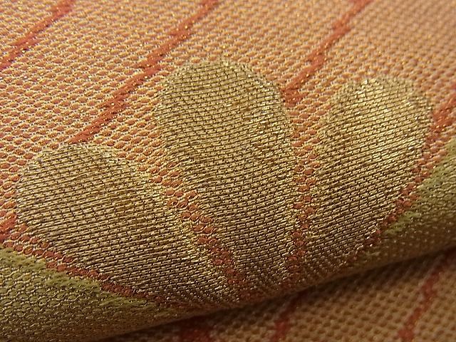 平和屋着物■六通柄袋帯 檜扇若松青海波 金糸 逸品 n-if1174