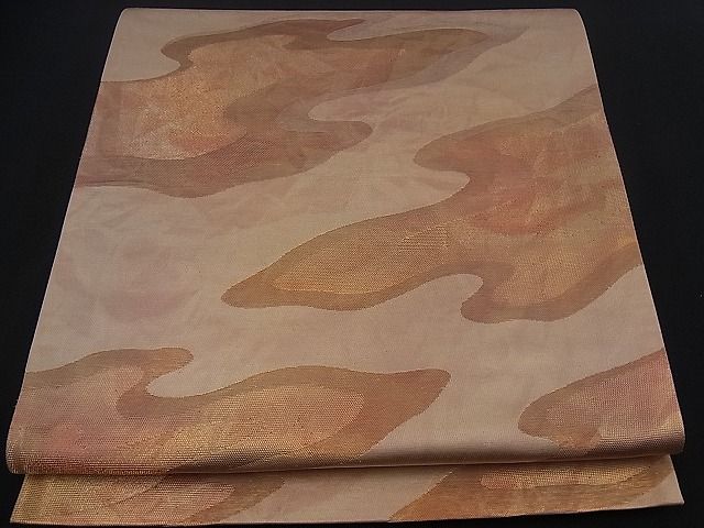 平和屋着物■六通柄袋帯 吉祥霞文 金糸 逸品 n-if1199