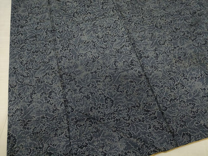 平和屋着物■上質な紬　草花文　正絹　逸品　AAAX8584ma