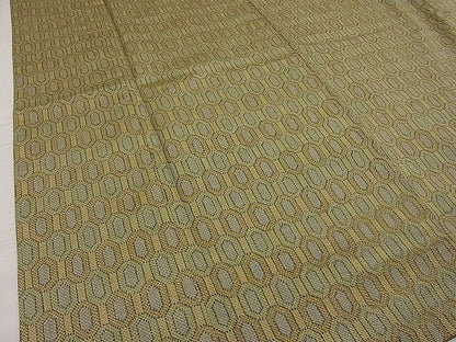 平和屋着物■上質なお召 亀甲文様 逸品 n-ip0172