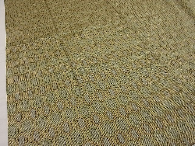 平和屋着物■上質なお召 亀甲文様 逸品 n-ip0172