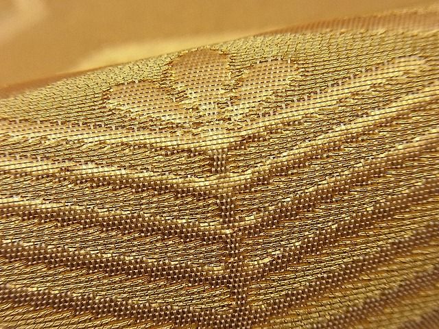 平和屋着物■六通柄袋帯 若松亀甲文様 金糸 逸品 n-ip0261