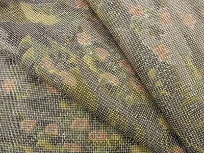 平和屋着物■上質な紬　風景花文　逸品　n-iz1256