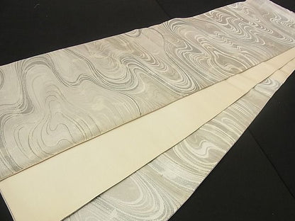 平和屋着物■六通柄袋帯 唐織 流水文 銀糸 逸品 n-iz1540