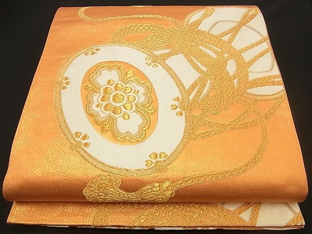 平和屋着物■六通柄袋帯 唐織 鼓 金糸 やまと誂製 逸品 n-iz1541