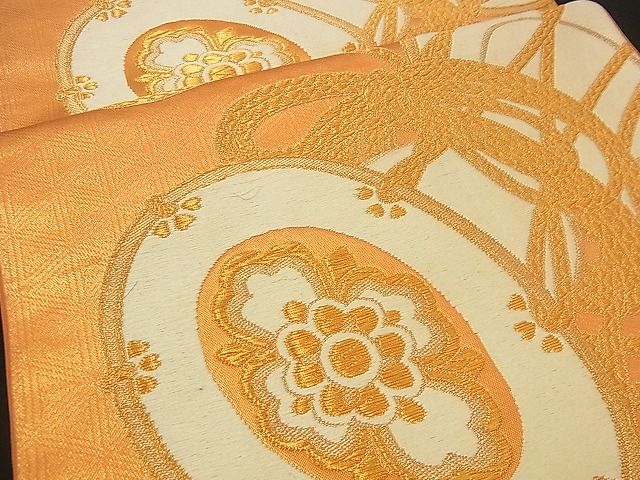 平和屋着物■六通柄袋帯 唐織 鼓 金糸 やまと誂製 逸品 n-iz1541