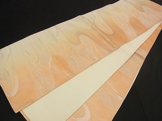 平和屋着物■六通柄袋帯 立波文 銀糸 逸品 n-iz1553