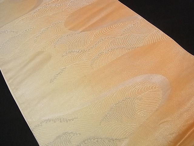 平和屋着物■六通柄袋帯 立波文 銀糸 逸品 n-iz1553