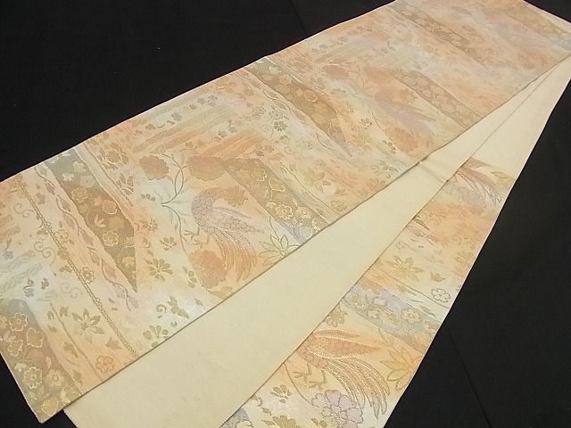 平和屋着物■六通柄袋帯 鳳凰吉祥花文 金糸 逸品 n-iz1567