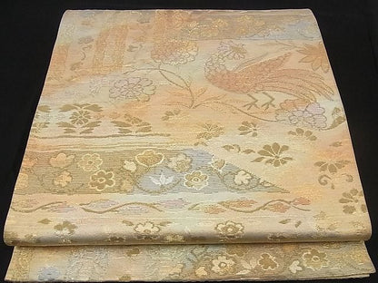 平和屋着物■六通柄袋帯 鳳凰吉祥花文 金糸 逸品 n-iz1567