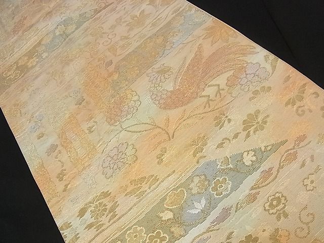 平和屋着物■六通柄袋帯 鳳凰吉祥花文 金糸 逸品 n-iz1567