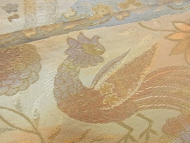 平和屋着物■六通柄袋帯 鳳凰吉祥花文 金糸 逸品 n-iz1567