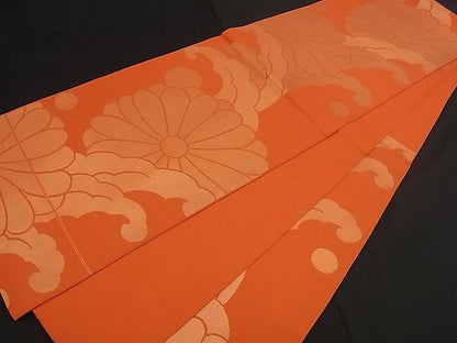 平和屋着物■六通柄 本袋帯 明日香錦 立波菊文 金糸 逸品 n-iz1570