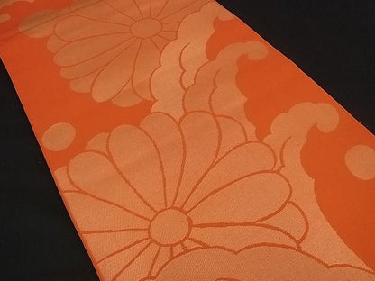 平和屋着物■六通柄 本袋帯 明日香錦 立波菊文 金糸 逸品 n-iz1570