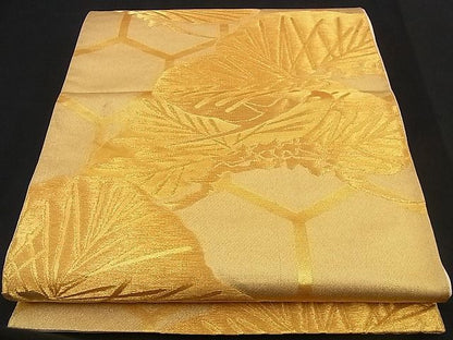 平和屋着物■六通柄袋帯 松亀甲文 金糸 逸品 n-iz1590