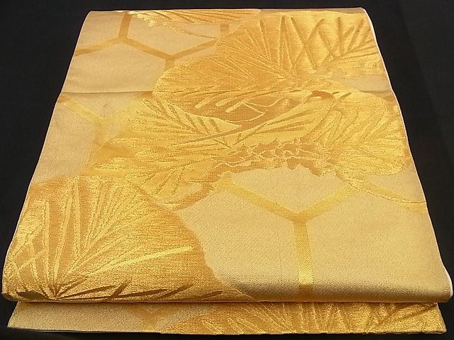 平和屋着物■六通柄袋帯 松亀甲文 金糸 逸品 n-iz1590