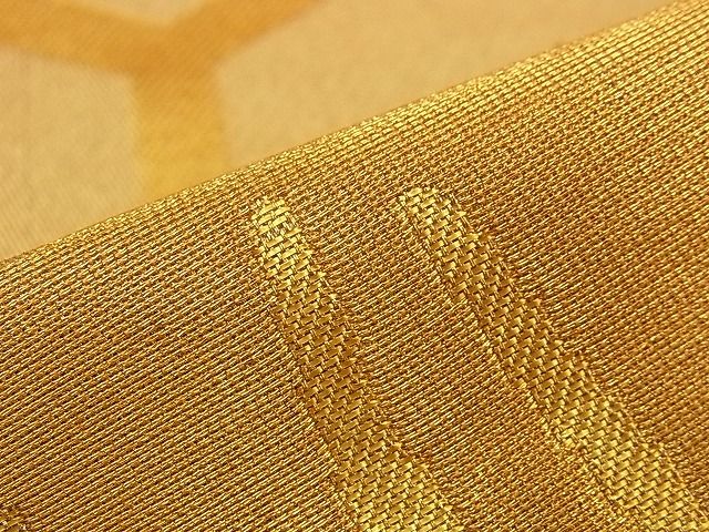 平和屋着物■六通柄袋帯 松亀甲文 金糸 逸品 n-iz1590